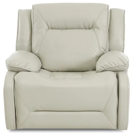 Casual Faux Leather Power Motion Recliner with Power Headrest and USB Charging Port